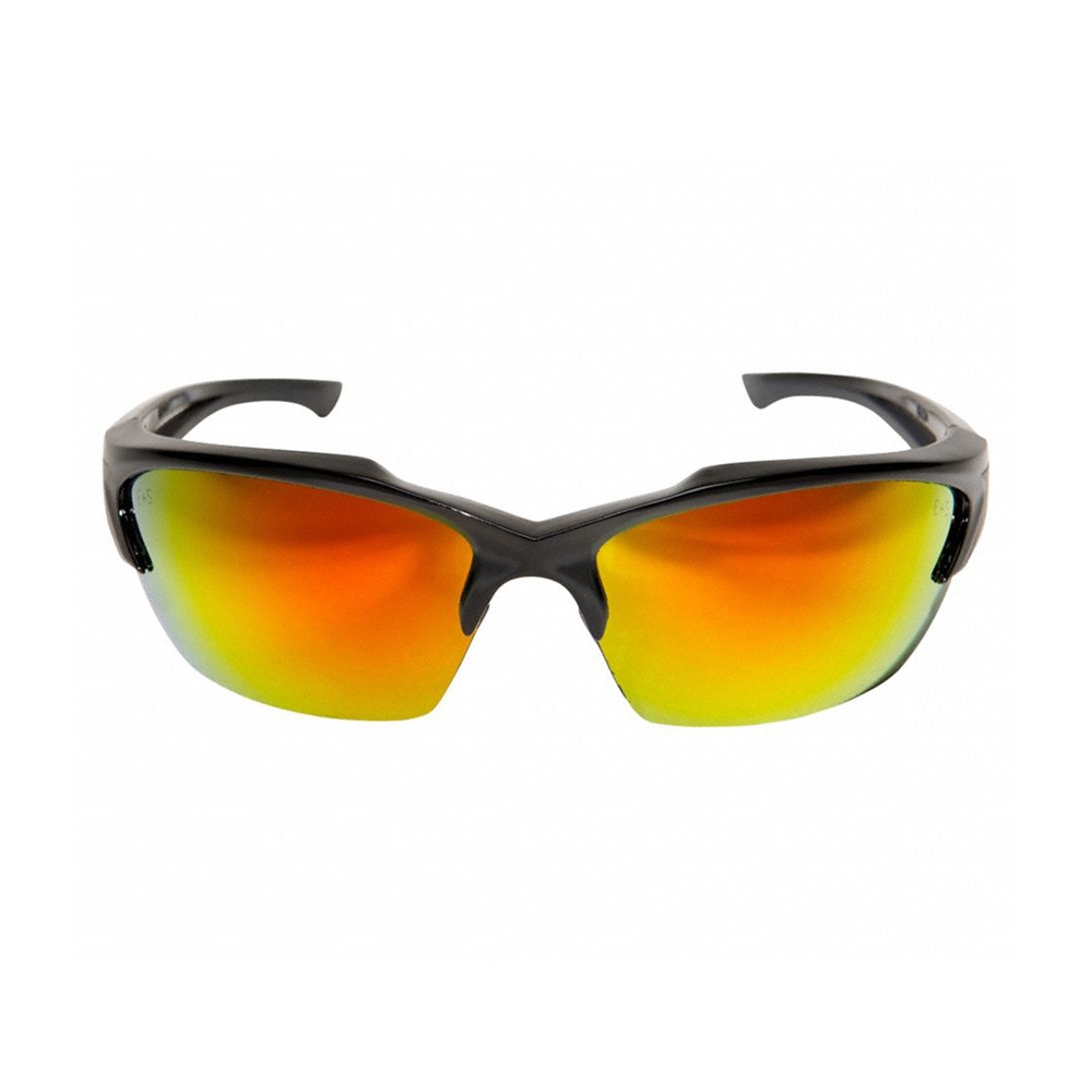 Edge Khor Safety Sunglasses - Black/Aqua Precision Red Mirror (Non